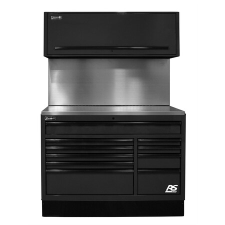 Homak Homak Mfg. 54 in. CTS Centralized Tool Storage with Solid Back Splash Set, Black BKCTS54001